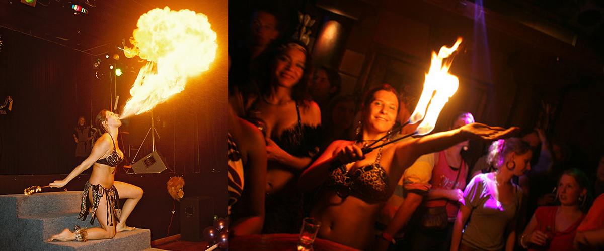 Burlesque firebreathers